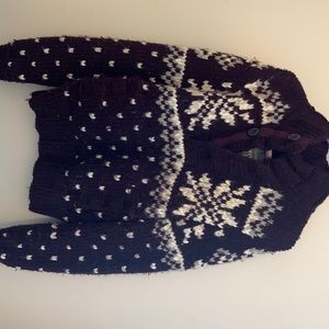 HEAVY wool vintage Abercrombie sweater with pouch pocket abs button neck